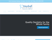 Tablet Screenshot of marshall-dental.com